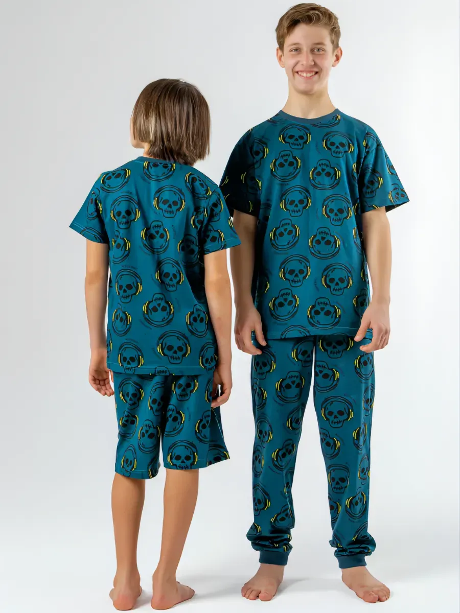 Пижама легкая для подростка с футболкой и штанами