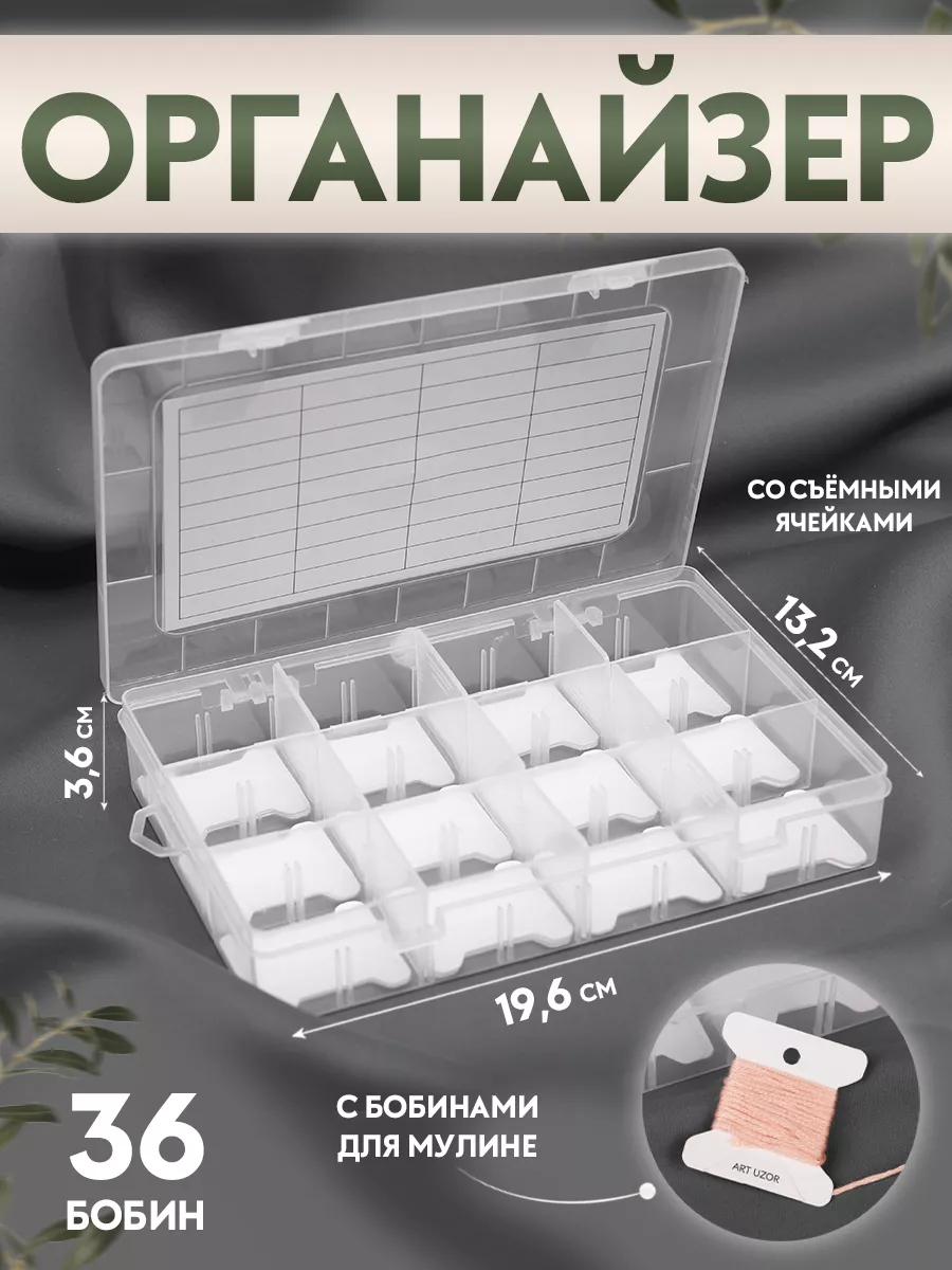 Органайзер для ниток мулине с бобинами