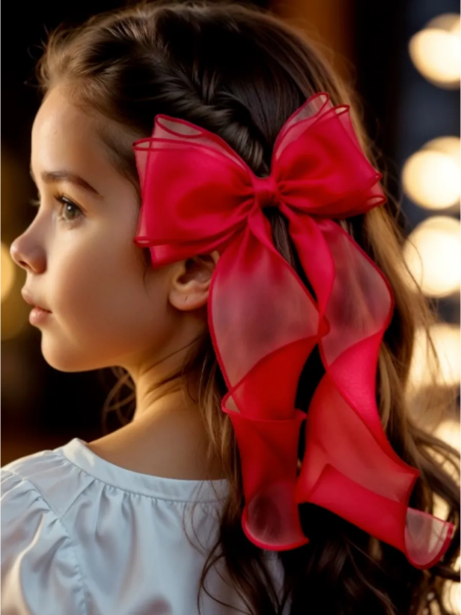 Бантики для девочки в садик на заколке в школу