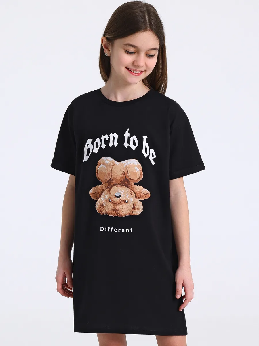 Платье - футболка туника подростковая