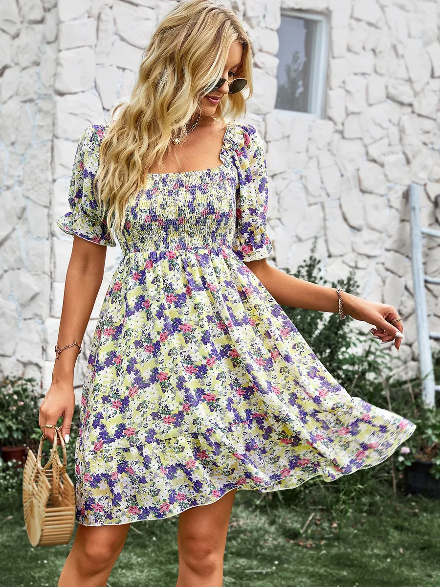 Платье летнее легкое короткое шифоновое