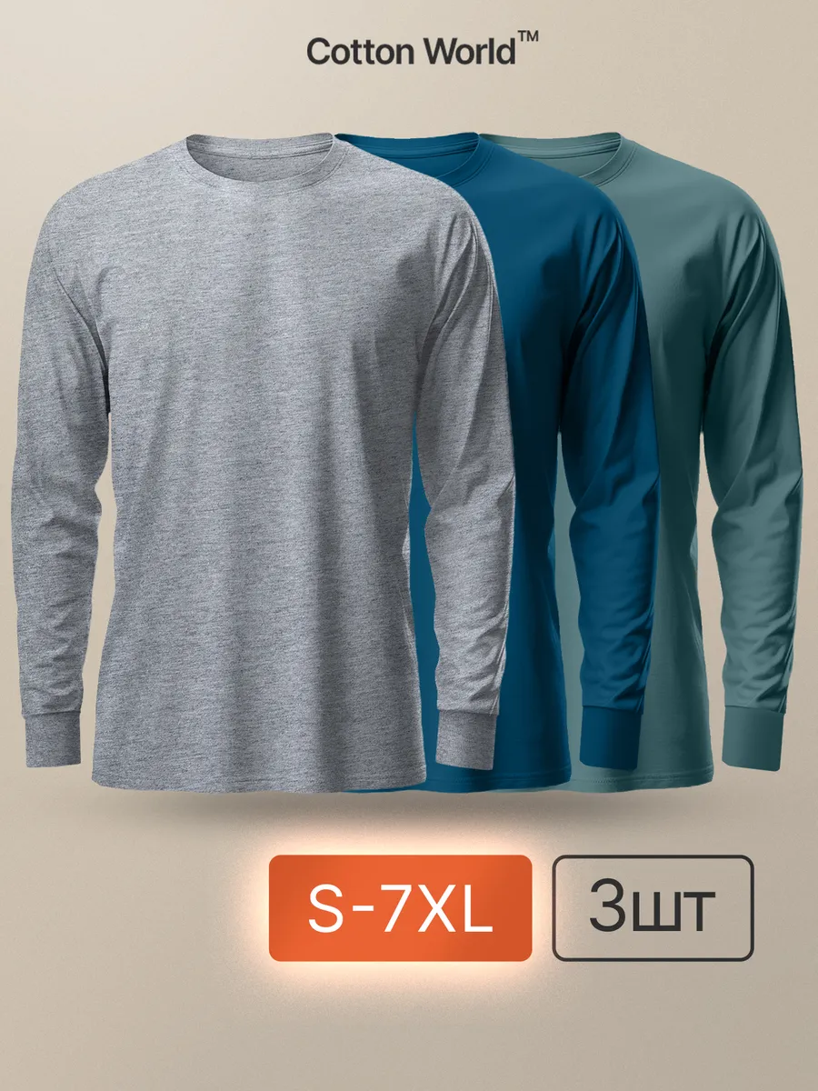 Набор лонгсливов 3 шт - футболки с длинным рукавом