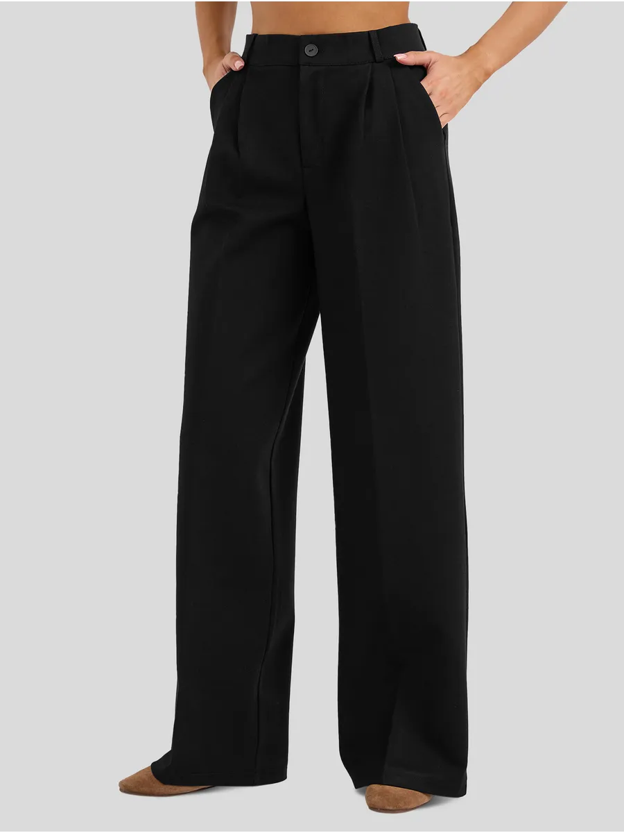 Брюки клеш классические палаццо с высокой талией трикотажные