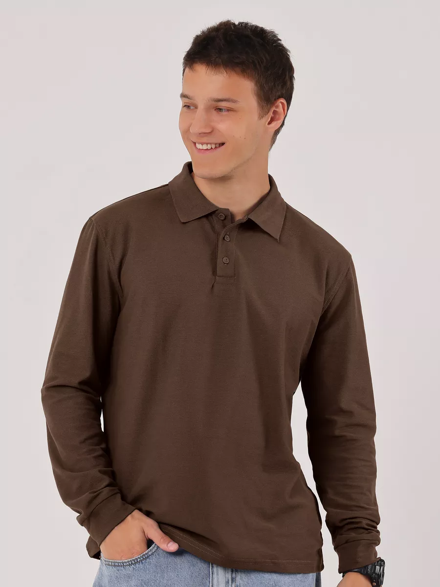 Джемпер поло с воротником на пуговицах