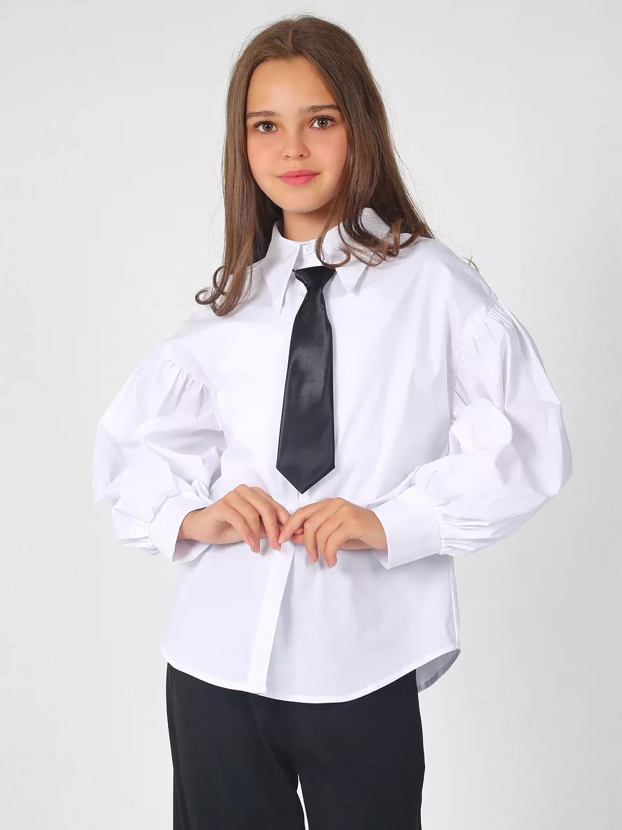 Белая рубашка с галстуком в школу