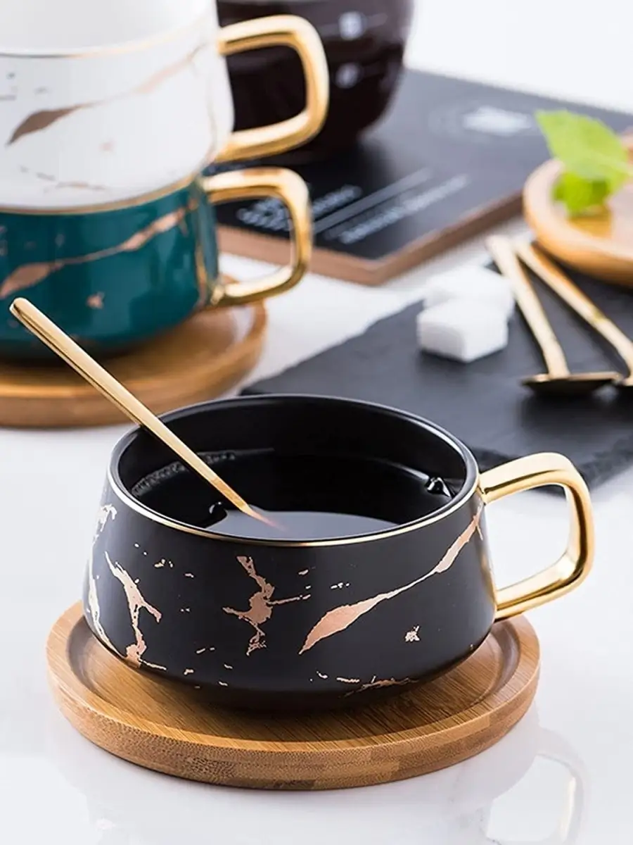 Кофейная пара кружка блюдце акация