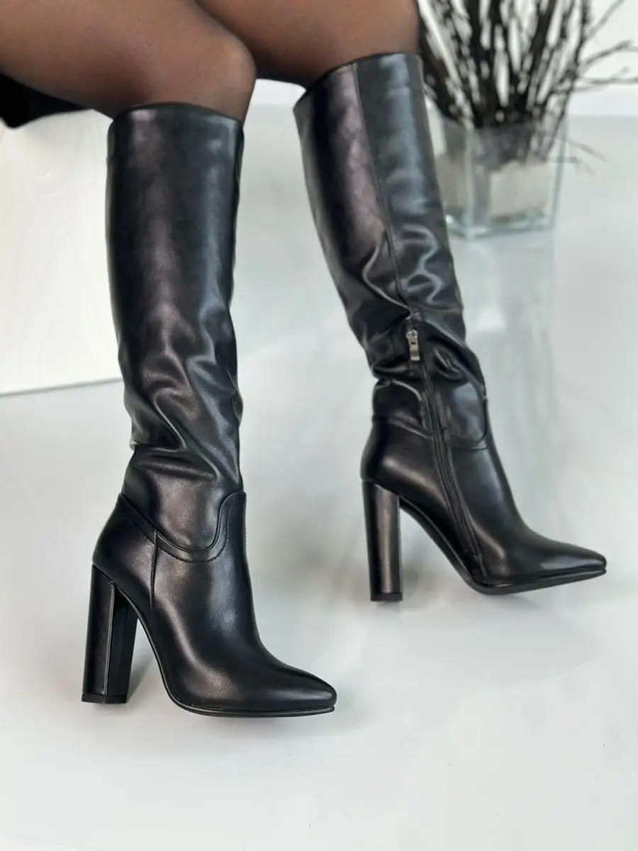 Сапоги чулки женские демисезонные на каблуке