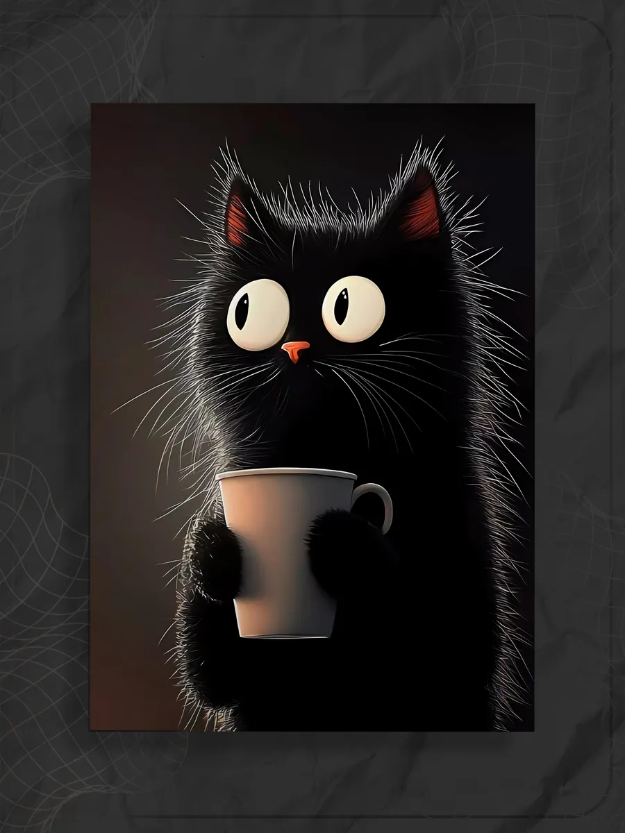 Постер смешной Кот