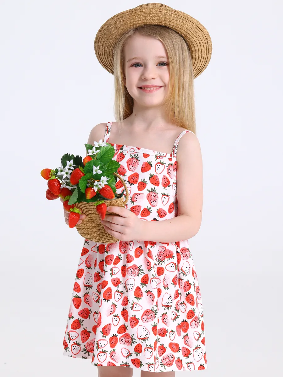 Сарафан для девочки летний на бретелях