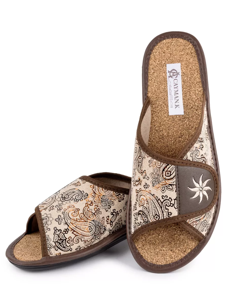 Тапочки домашние на танкетке с регулируемой полнотой