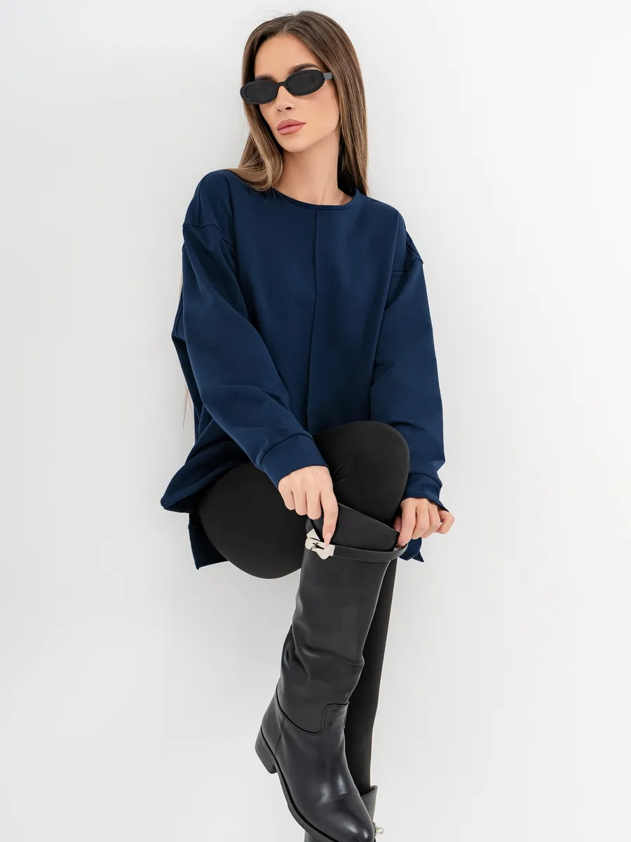 Лонгслив оверсайз свитшот беременных удлиненный под лосины