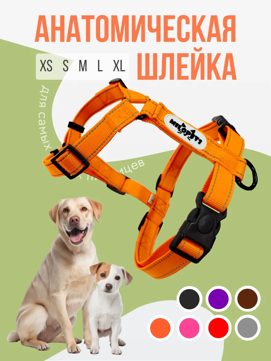 Шлейка для собак мелких средних крупных пород анатомическая