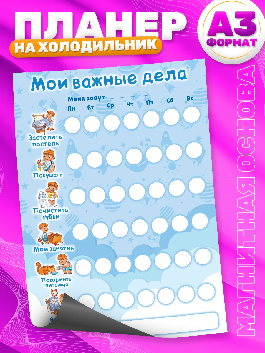 Магнитный планер, Распорядок дня, А3