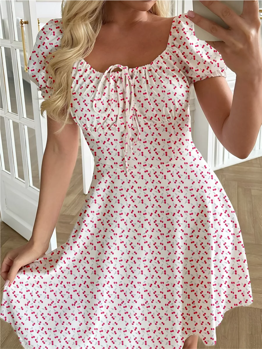 Платье сарафан летнее крестьянка короткое