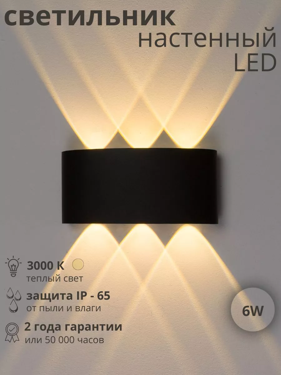 Светильник настенный светодиодный ночник для улицы