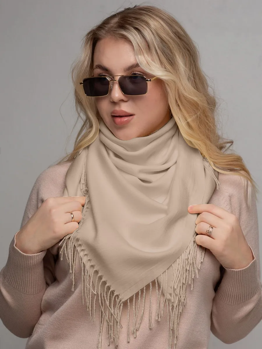 Платок теплый на голову и шею кашемир