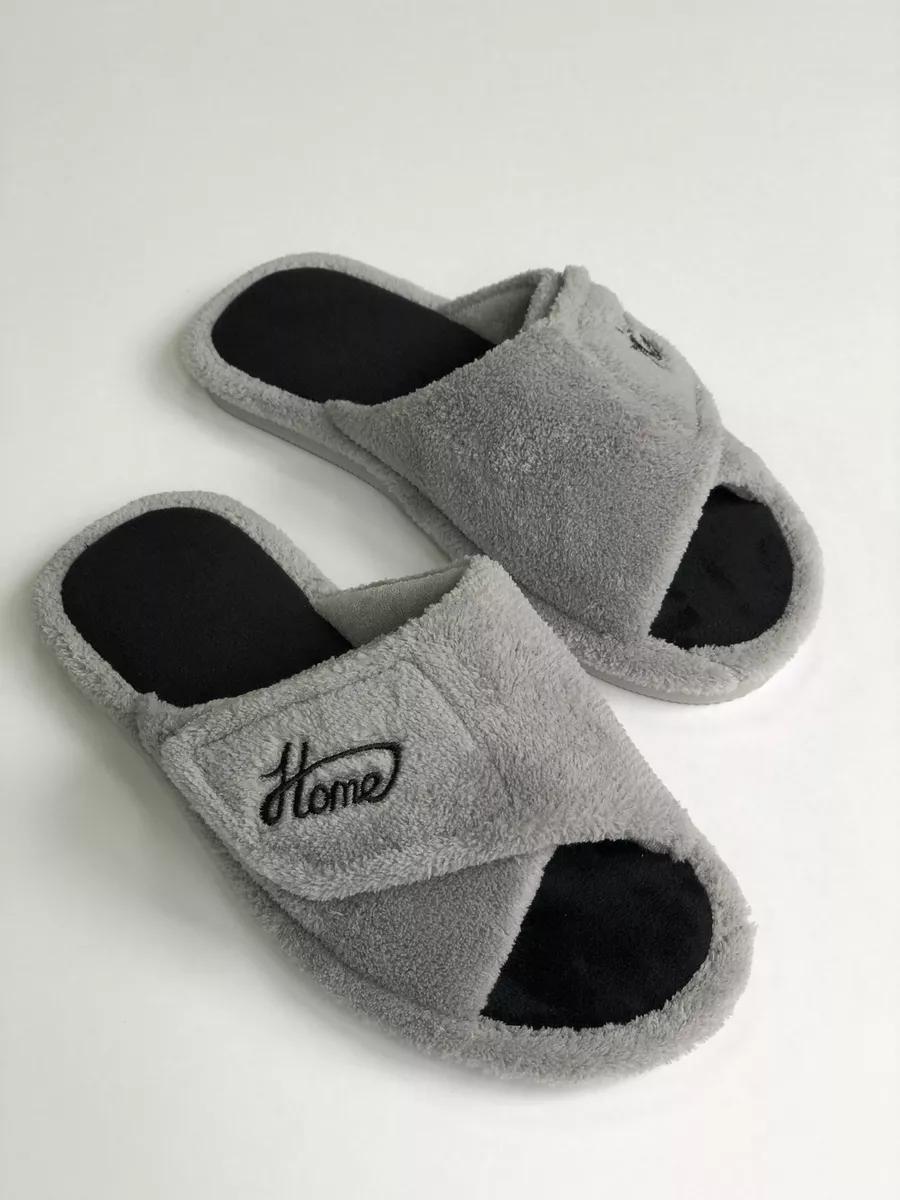 Тапочки домашние открытые на липучке