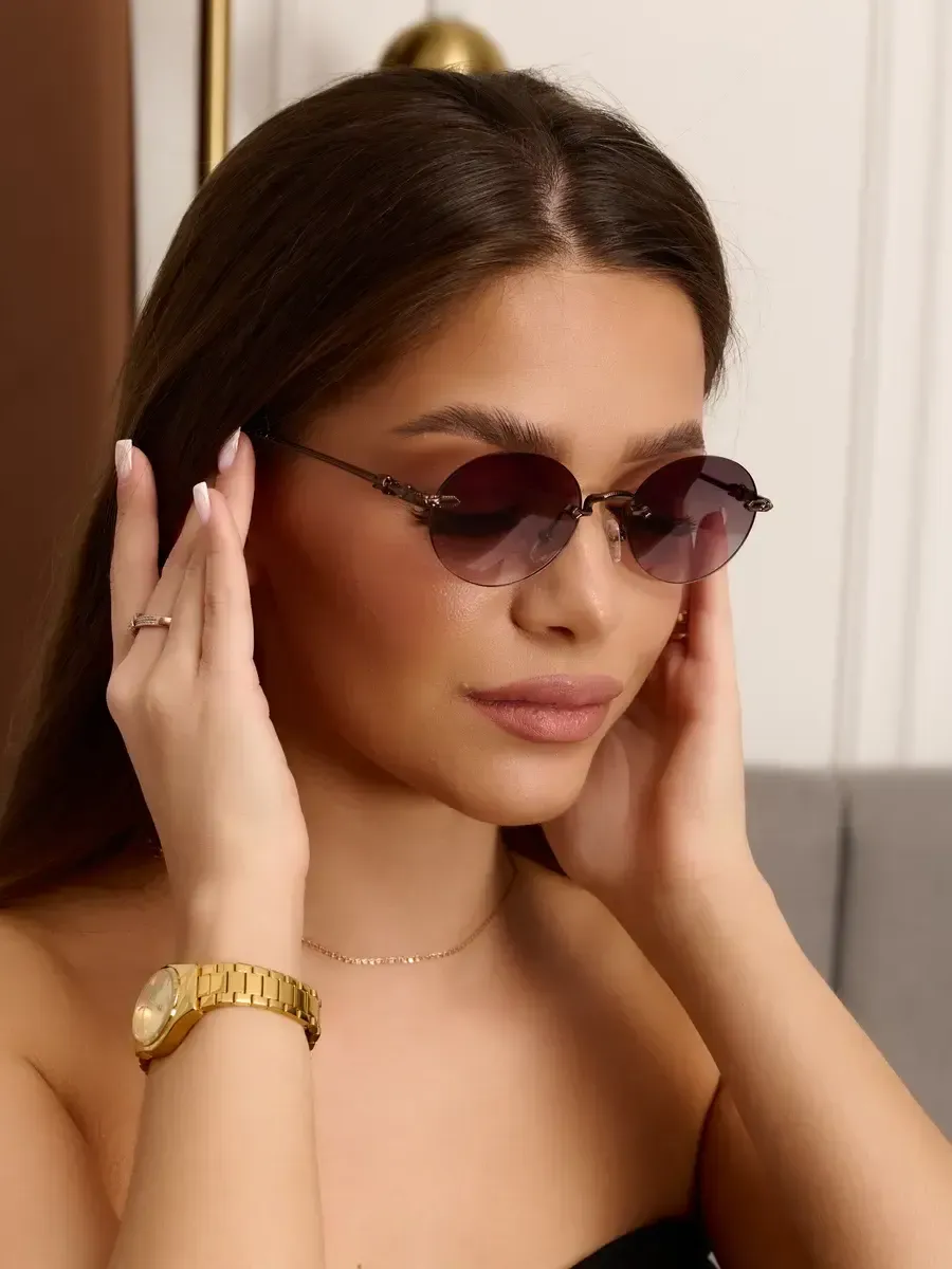 Очки солнцезащитные имиджевые 2025 солнечные круглые кор