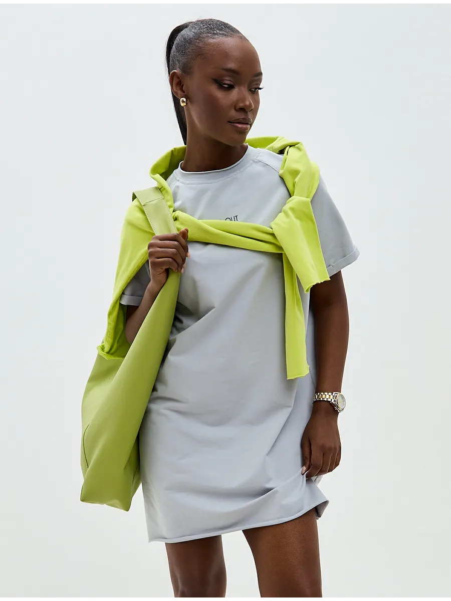 Платье туника домашняя трикотажное повседневное оверсайз