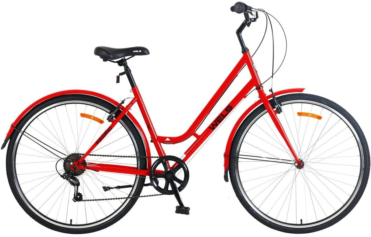 Велосипед Wels Pacific (28, 460 мм, красный, 7ск, 2023)