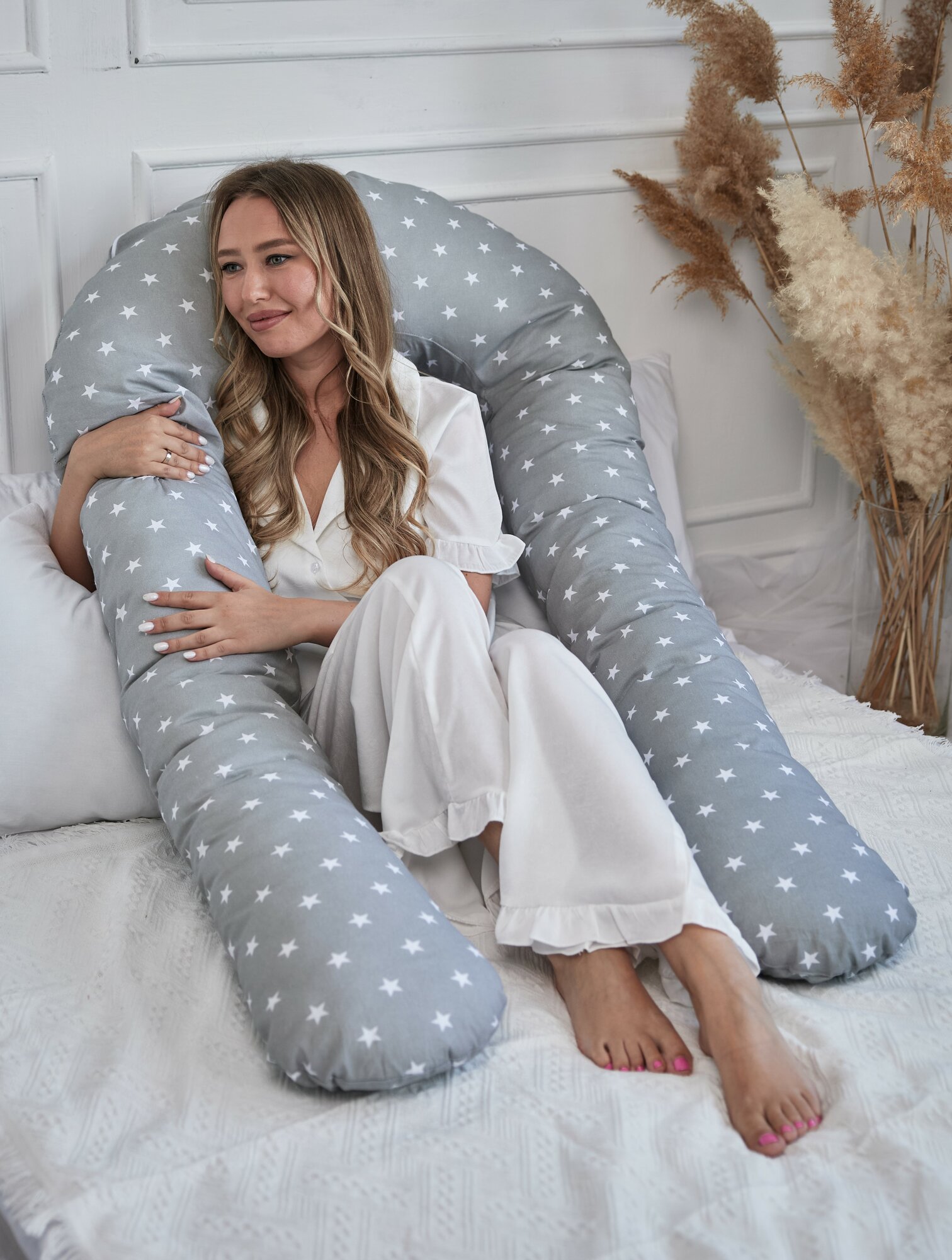 Подушка для беременных и кормящих U 340 Серая