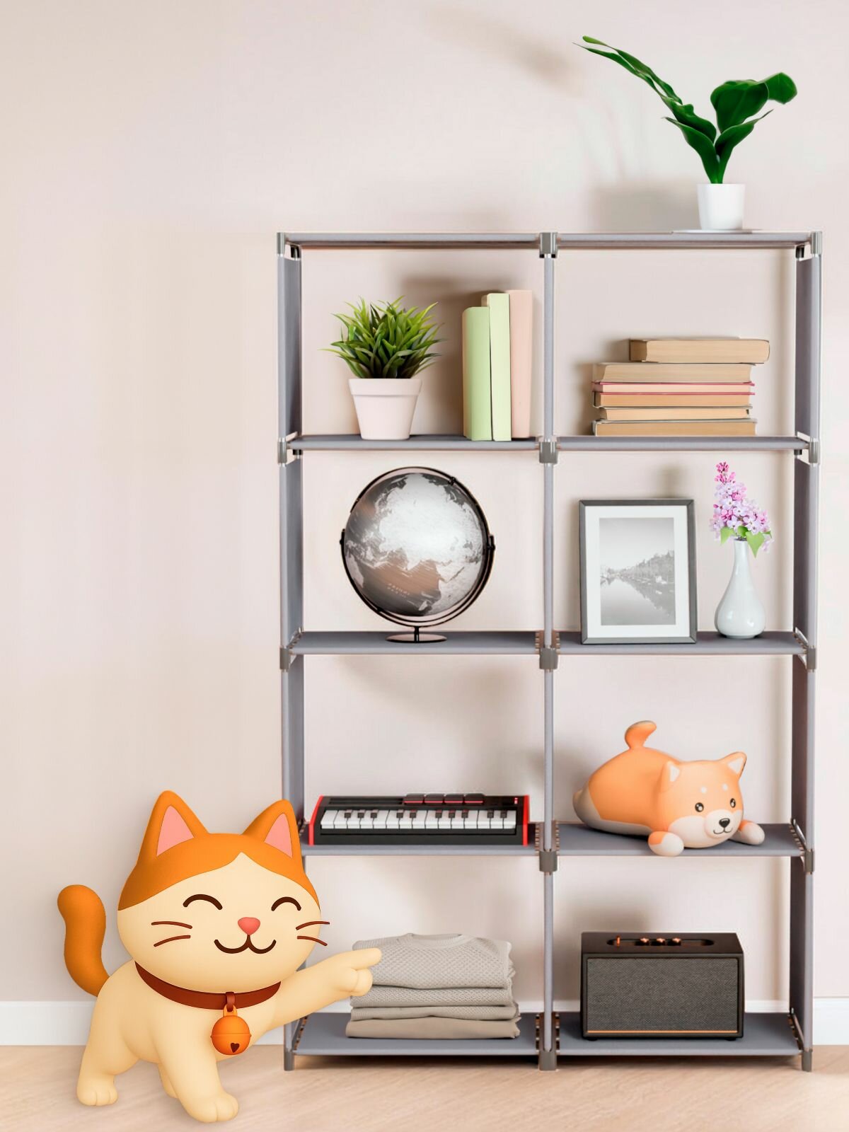 Шкаф в ванную напольный, стеллаж для книг