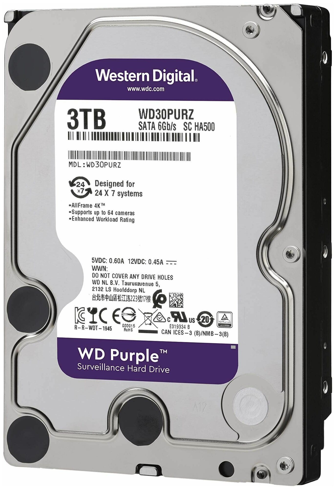 3 ТБ жесткий диск WD Purple WD30 PURZ