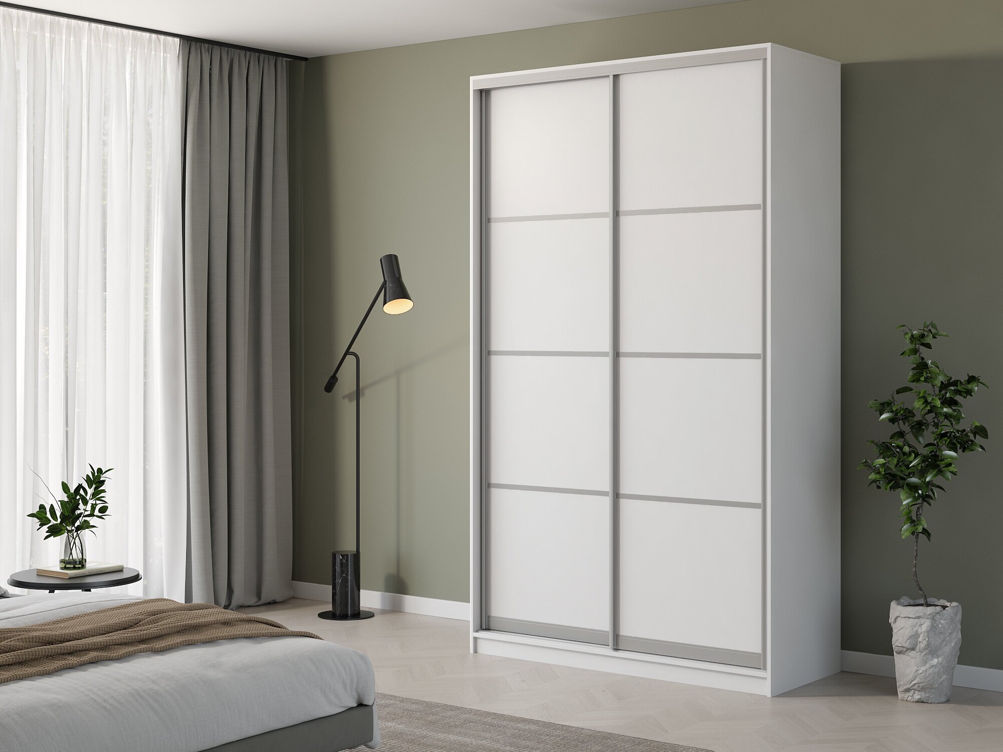 Шкаф купе Матэрна белый глухой 120х45х240 см