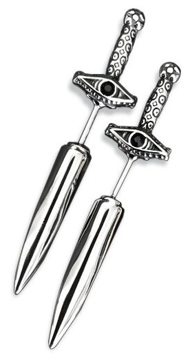 Серьги Starfallshop, металл, циркон, фианит