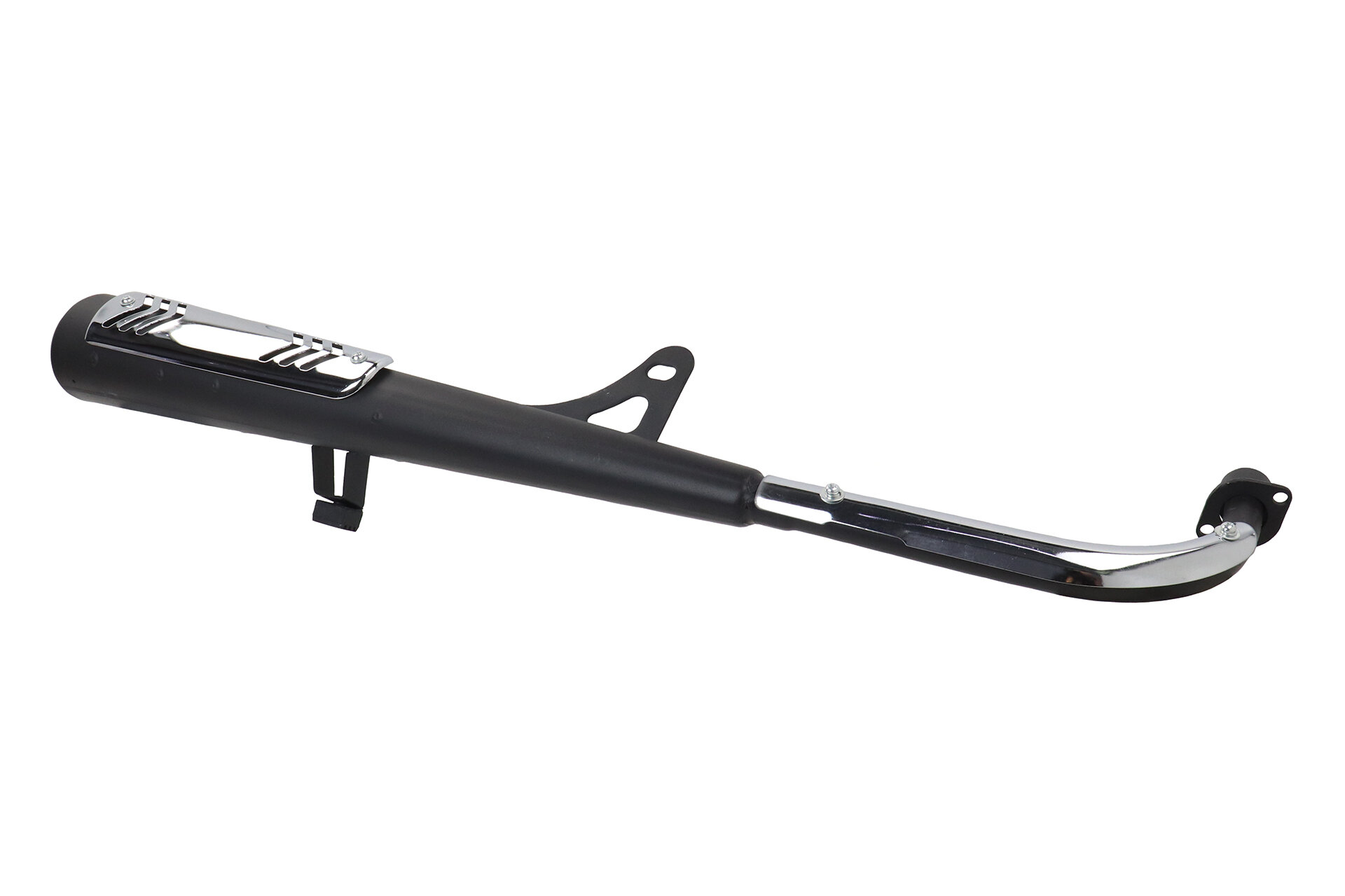 Глушитель Alpha, Delta чёрный матовый с хром. накладками