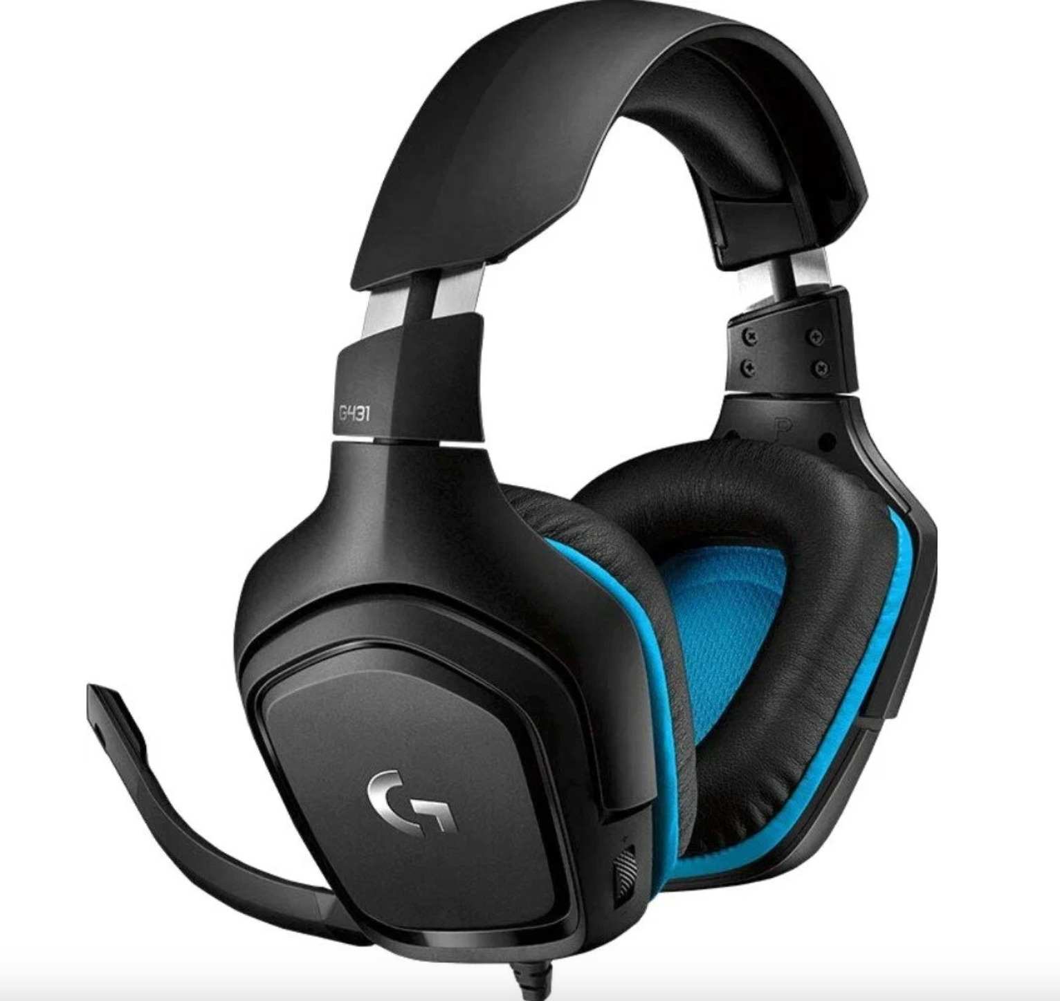 Игровые наушники проводные Logitech G G431 с микрофоном, черные