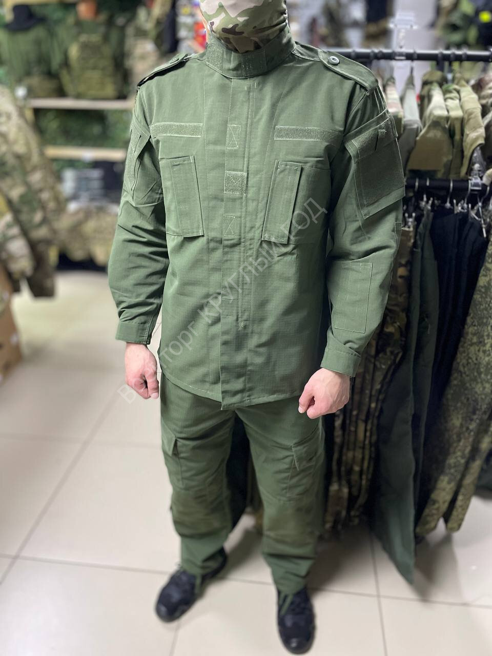 Тактический боевой костюм ACU Олива/ страйкбольный костюм 54-56