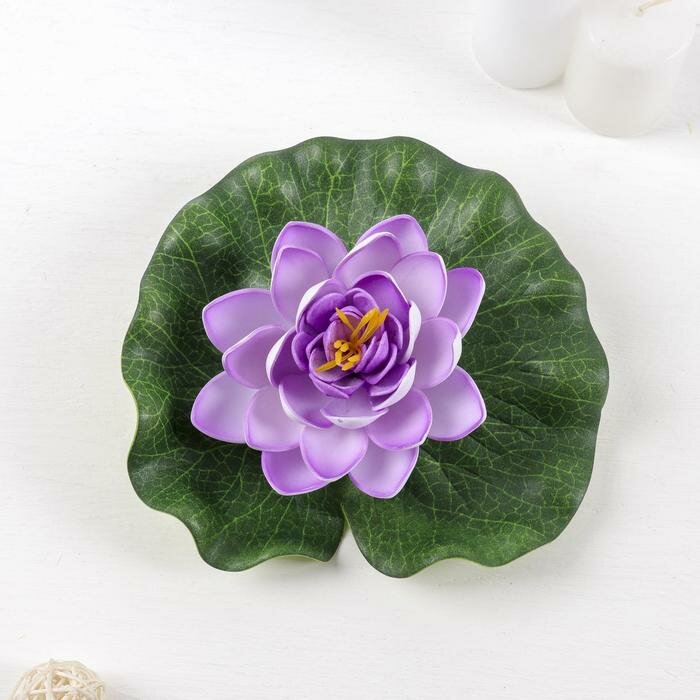 Декор Кувшинка плавающая d-17 см, микс, 428324