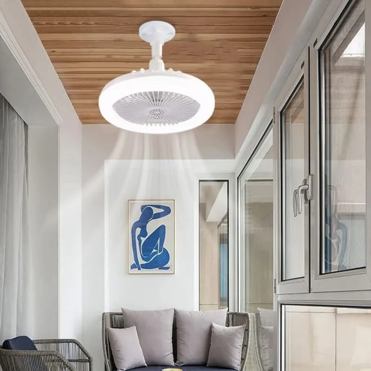 Вентилятор ABC с подсветкой и дистанционным управлением цоколь E27