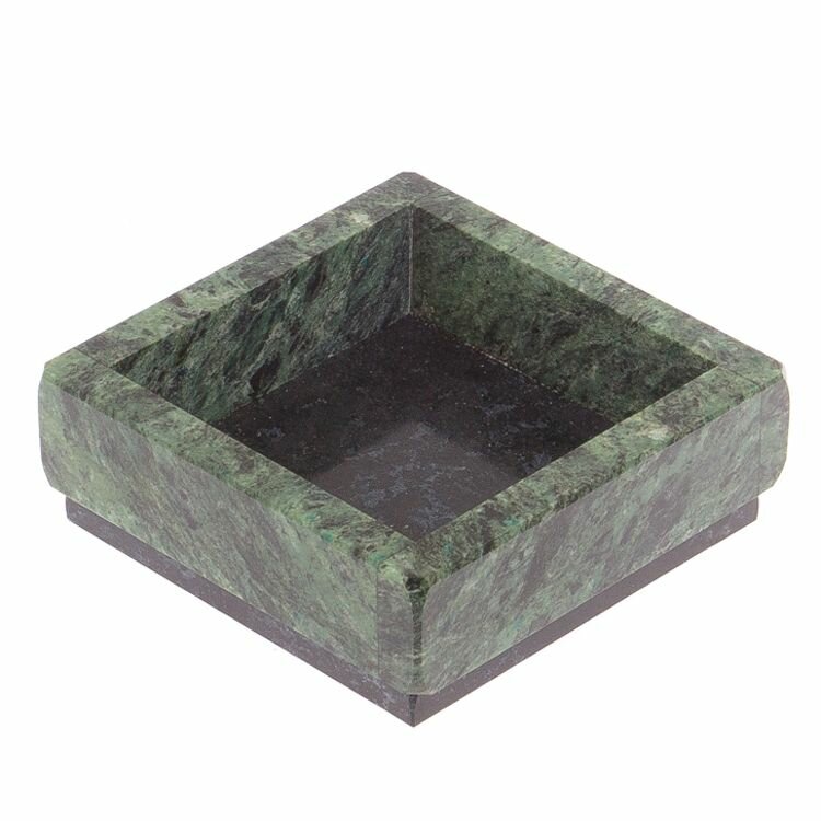 Подставка под скрепки камень темно-зеленый змеевик 125553