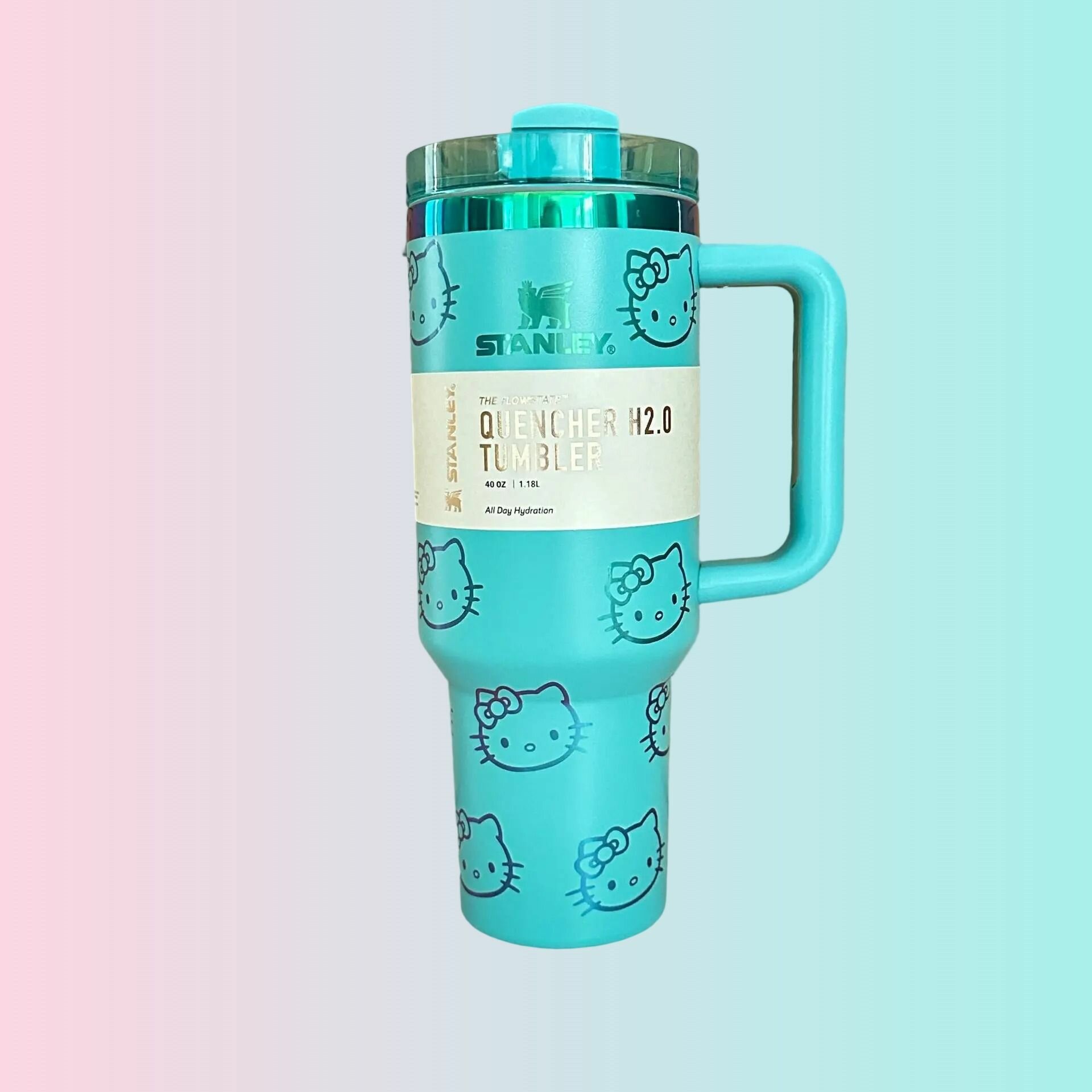 Кружка с соломинкой изолированная Hello Kitty 1,18 л