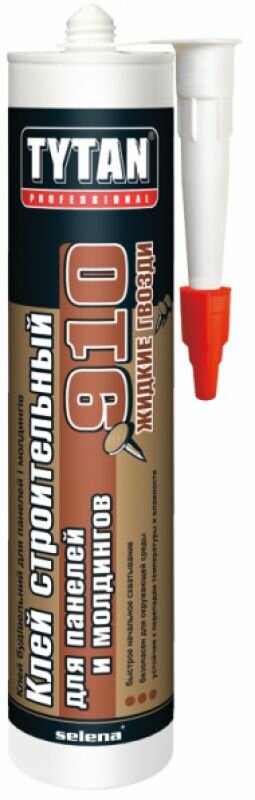 Клей строительный №910 Tytan Professional для панелей и молдингов супер-белый 440г