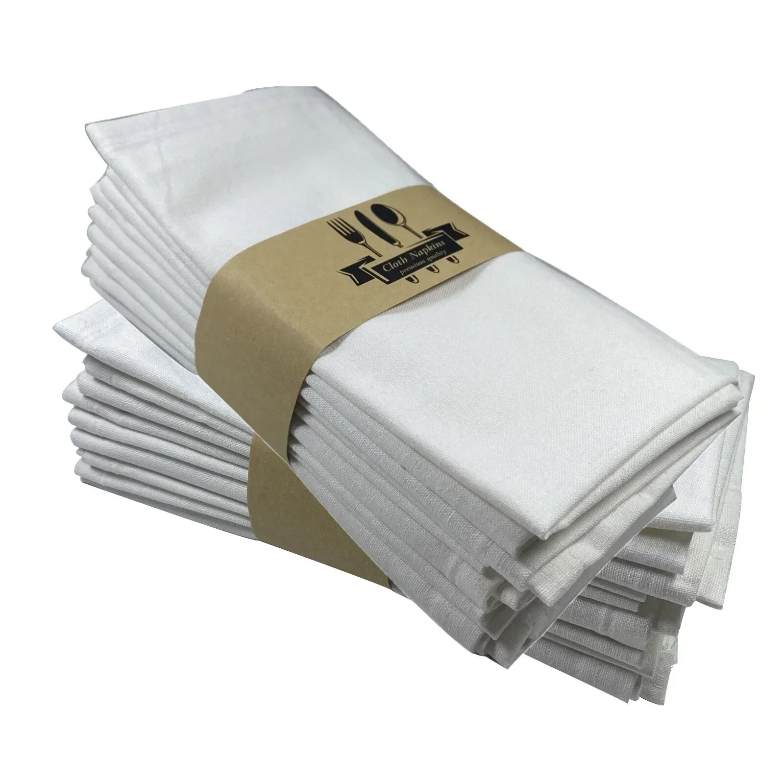 Льняные столовые салфетки 40x40 см Бежевый, D