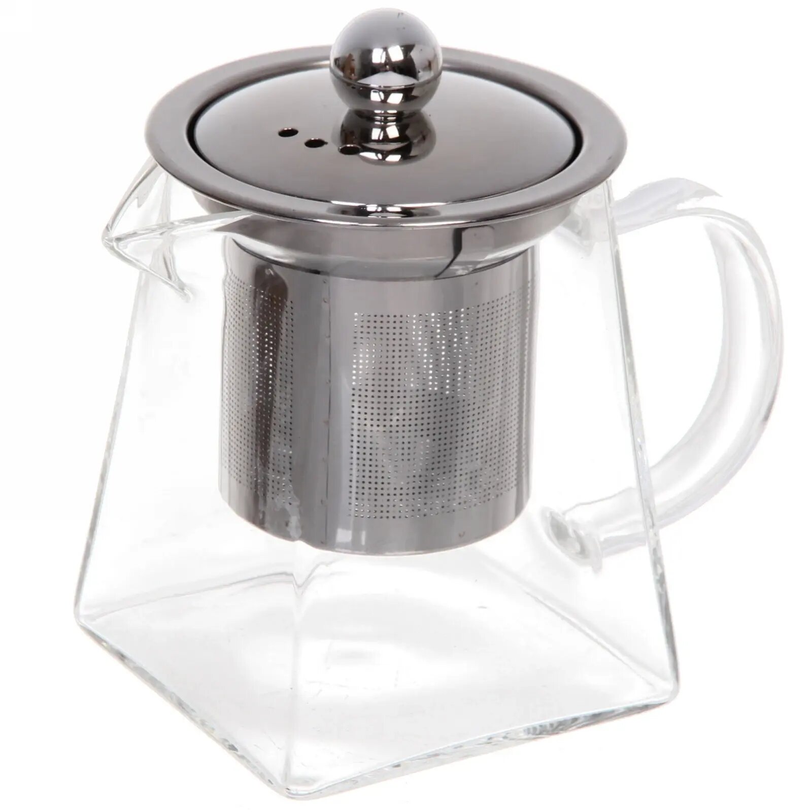 Чайник заварочный « Хай- Тек», стеклянный, 300 мл, трапеция, металлическое сито, термостойкий