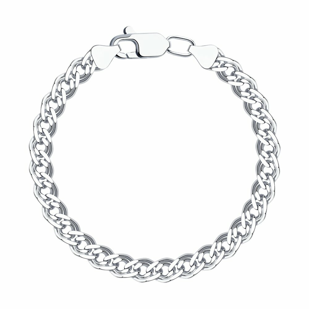 Браслет-цепочка SOKOLOV, серебро, 925 проба, родирование