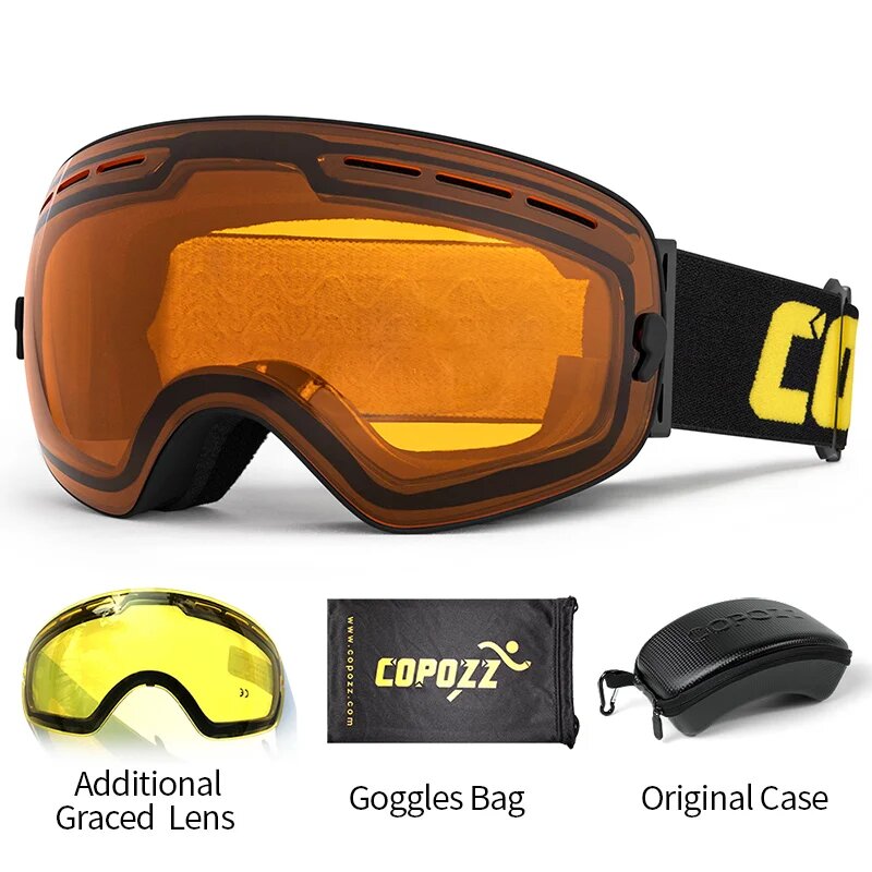 COPOZZ профессиональные лыжные очки U V400 Frame Orange Set
