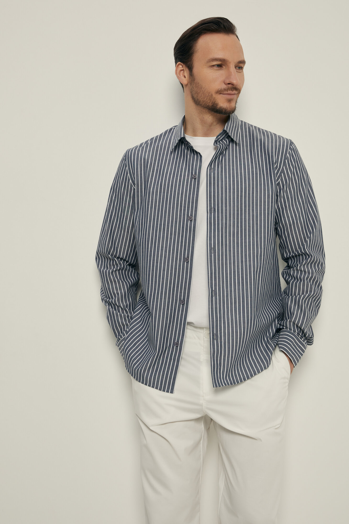 Рубашка FINN FLARE в полоску с длинным рукавом