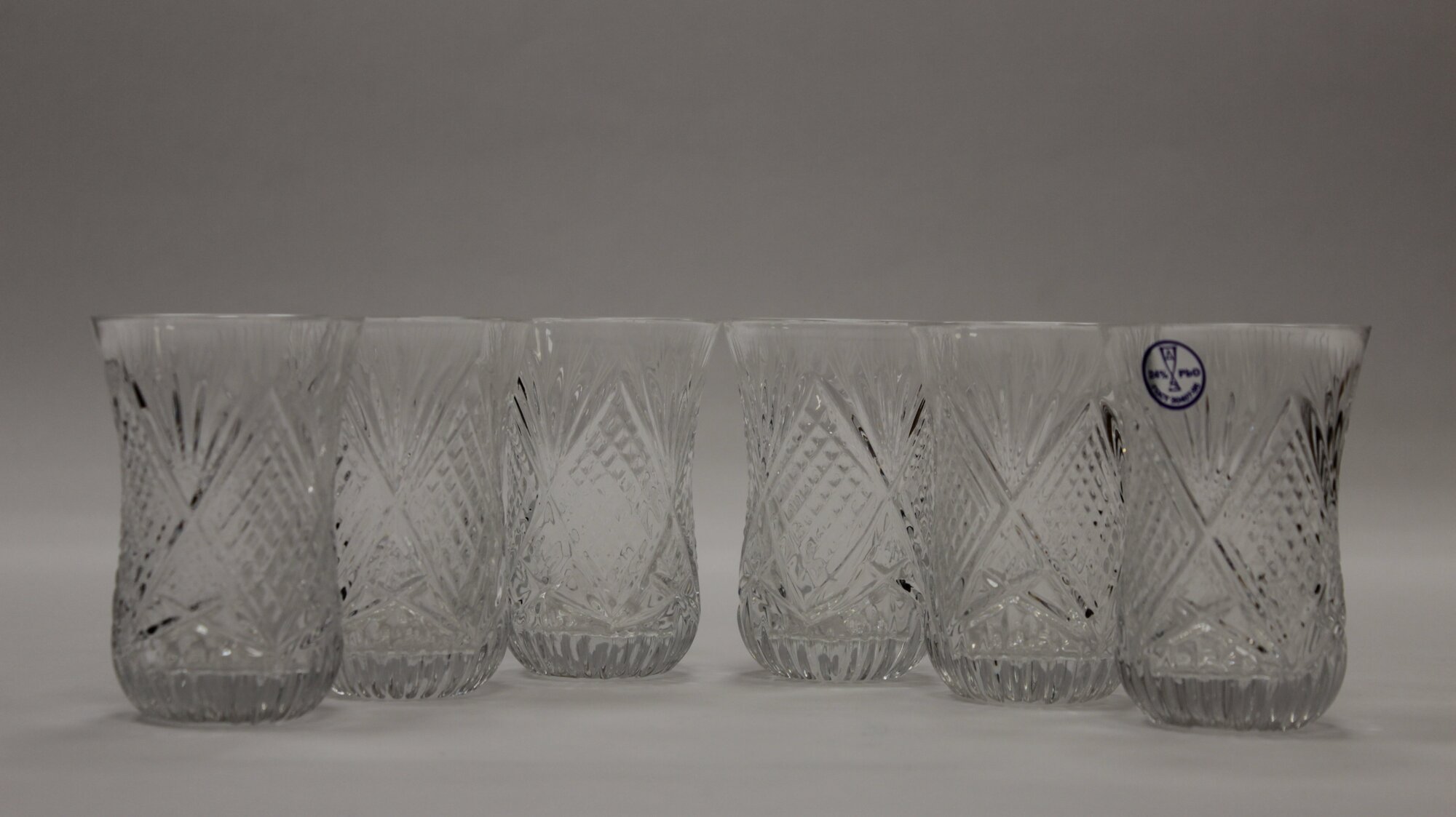 Набор стаканов Восточный,125мл (6шт) , Хрусталь, Дятьковский хрустальный завод ( ДХЗ)