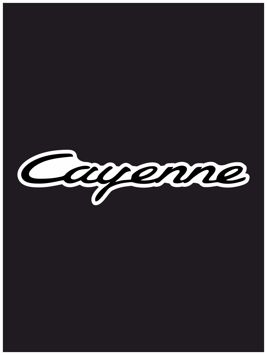 Наклейка на авто / Cayenne 20x4 см.
