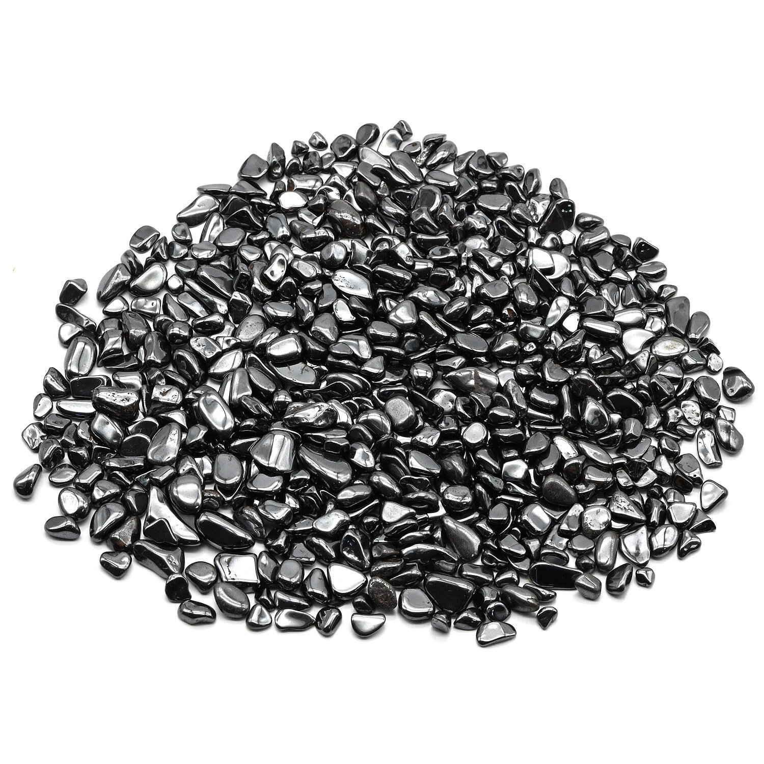 Гематит галтовка фракция 3-10мм, упаковка 100г. .